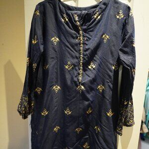 Casual Navy and Gold Kurta